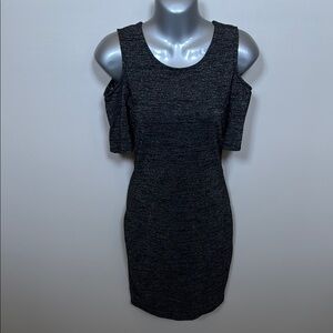 Only Black Silver Bodycon Cocktail Mini Dress
